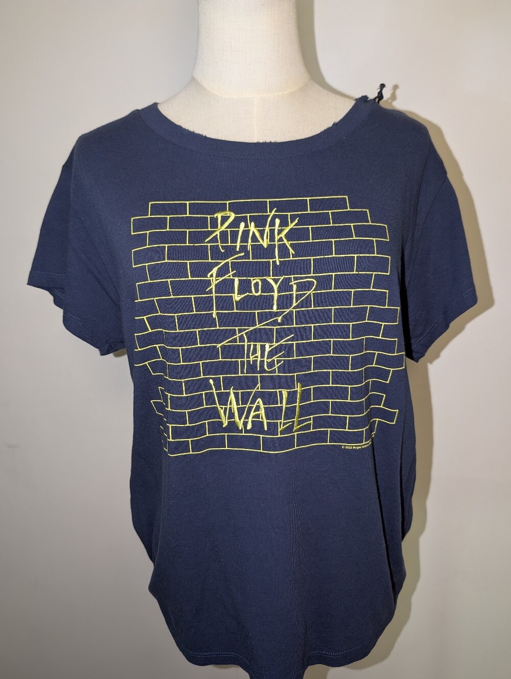 Chaser Navy Embroidered 'Pink Floyd' T-Shirt